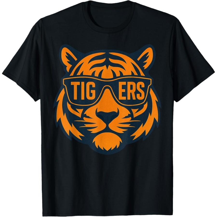 Retro Tigers Last Name Distressed Gifts For Men Women Kids T-Shirt S