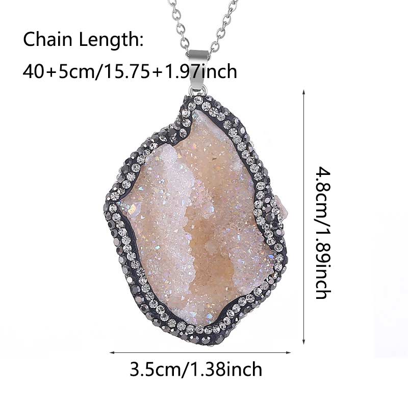 1pc Natural Stone Pendant Irregular Shaped Crystal Cluster Charms For Jewelry Making DIY Necklace Accessories