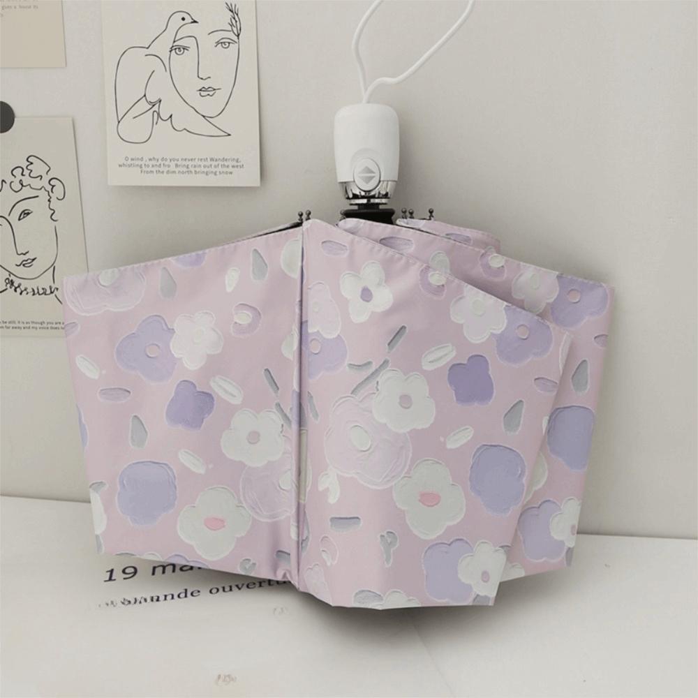 

Фиолетовый Цветочный Зонт с Защитой от УФ-лучей Складной Цветочный Зонт Солнечный Зонт для Девочек Женщин Style 2