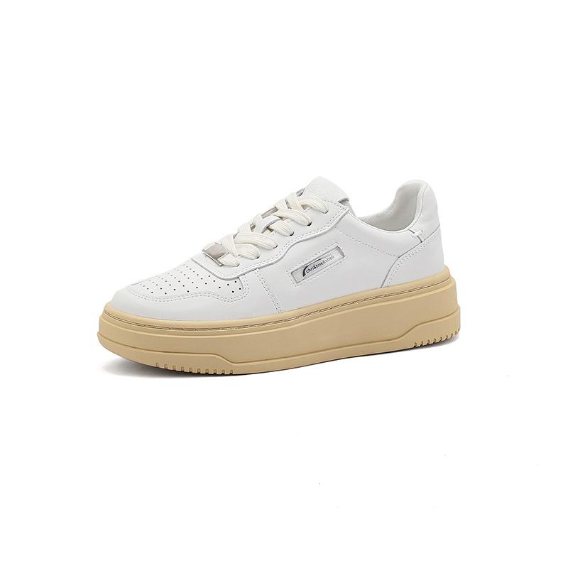 Little white shoes women's leather 2025 spring new versatile niche platform sports casual shoes board shoes women