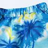 Ensemble Tenue Hawaïenne pour Petit Garçon Chemise à Manches Courtes et Short Motifs Feuilles de Palmier Coucher de Soleil Enfants Bord de Mer Style Noix de Coco Costume Respirant Décontracté Vêtements d'Été pour le Quotidien