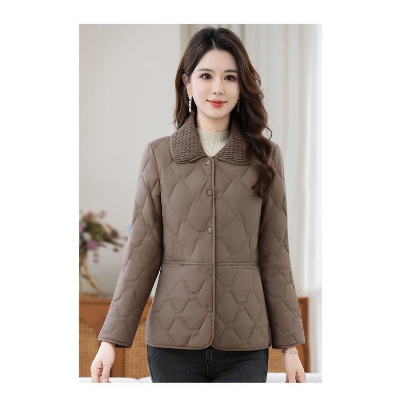 2025 New Fashion Women's Stitched Lapel Button Pocket Fashion Solid Color Casual Cotton Jacket