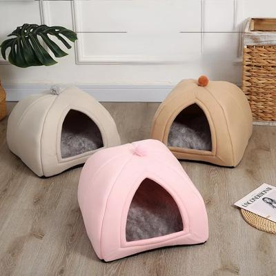 Large Space House Removable and Washable Semi-enclosed Cat Small Dog Bed Comfortable and Soft Dog Accessories