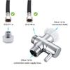 Chrome Finish Bidet T Adapter Solid Brass Tee Connector Premium Brass T Adapter  Handheld Toilet