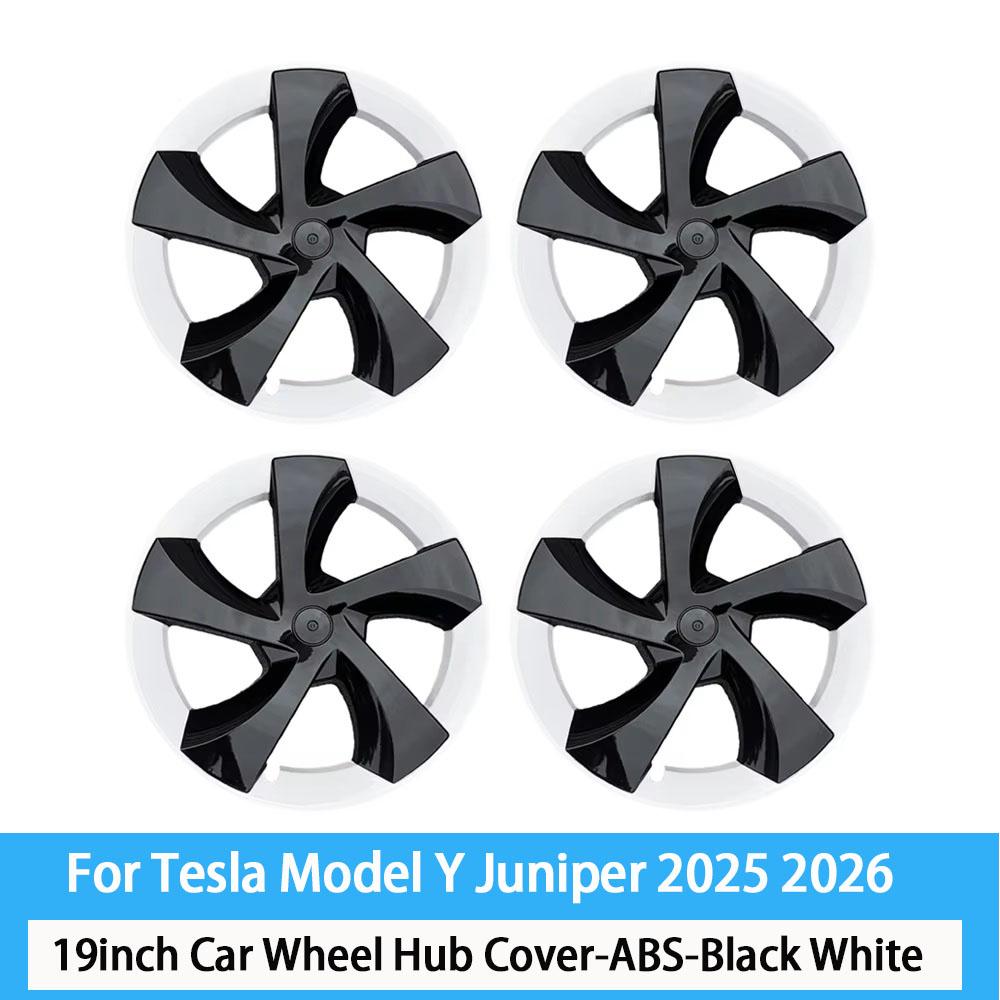 For Tesla Model Y Juniper 2025 HubCap 19 Inch Wheel Caps Auto Performance Replacement Hub Cap Full Rim Cover Accessories 4PCS