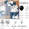 Black White Balloons Garland Arch Silver Confetti Balloon Kit Graduation Baby Shower Wedding Anniversary Baby Shower Decoration