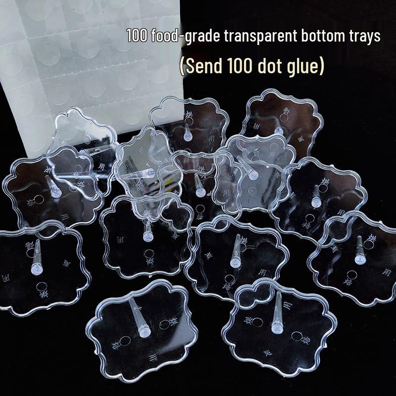 100 Clear Plastic Figurine Stabilizer Inserts for Cake Decorations