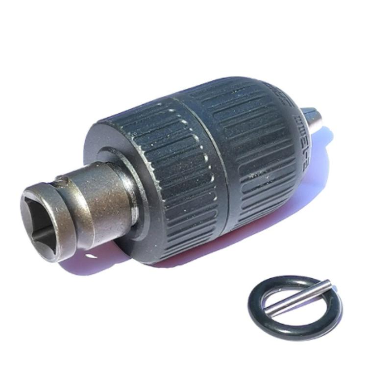 

Drill Chuck with 1/2inch Chuck Socket Square Female Adapter,1/2-20UNF Quick Grip Keyless Chuck 2mm~13mm(0.08 ~0.51 ) Clamp Range