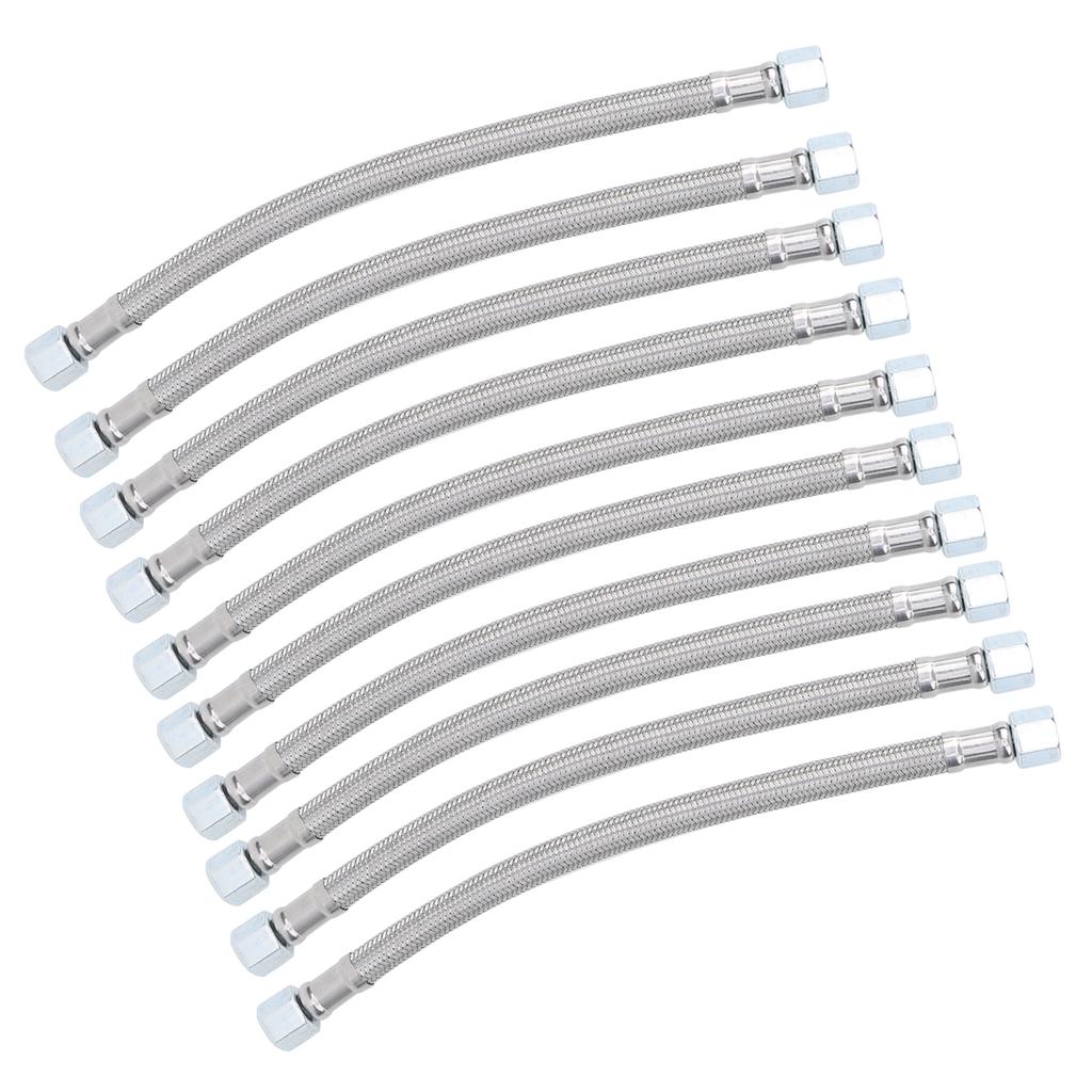 10pcs 14 X 1.5mm Flexible Metal Hose Cast Steel Hose for Air Compression Machine 28cm