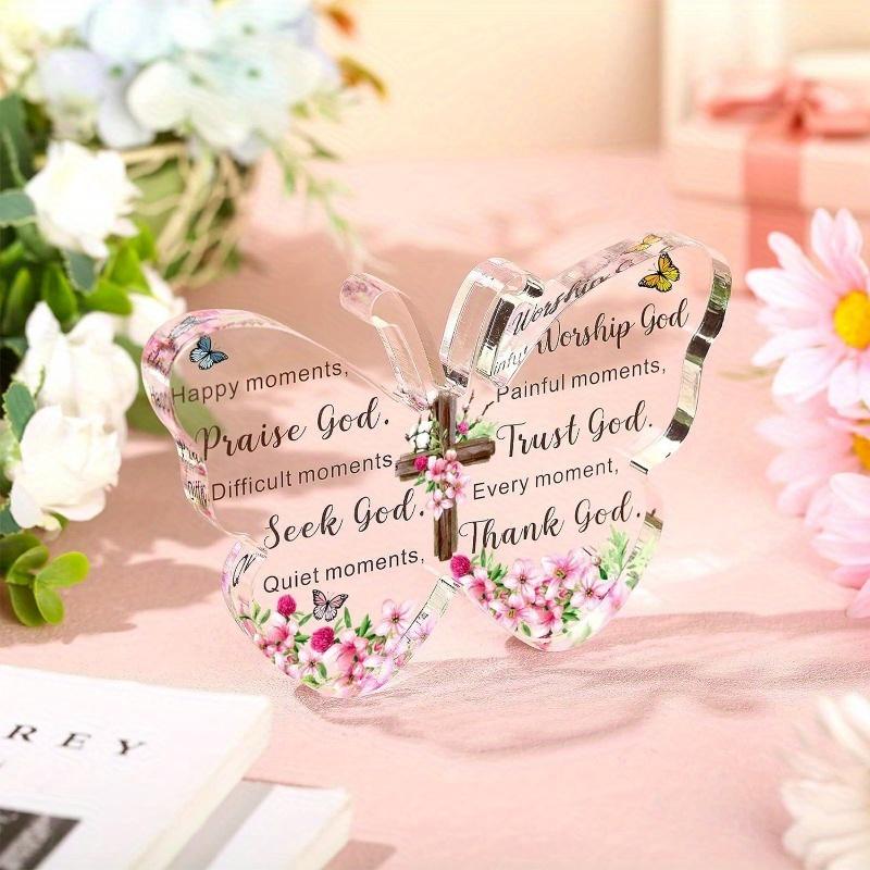 "Chwała Bogu" Prezent z Pismem Świętym Motyl - Inspirująca pamiątka z wersetem biblijnym na Boże Narodzenie