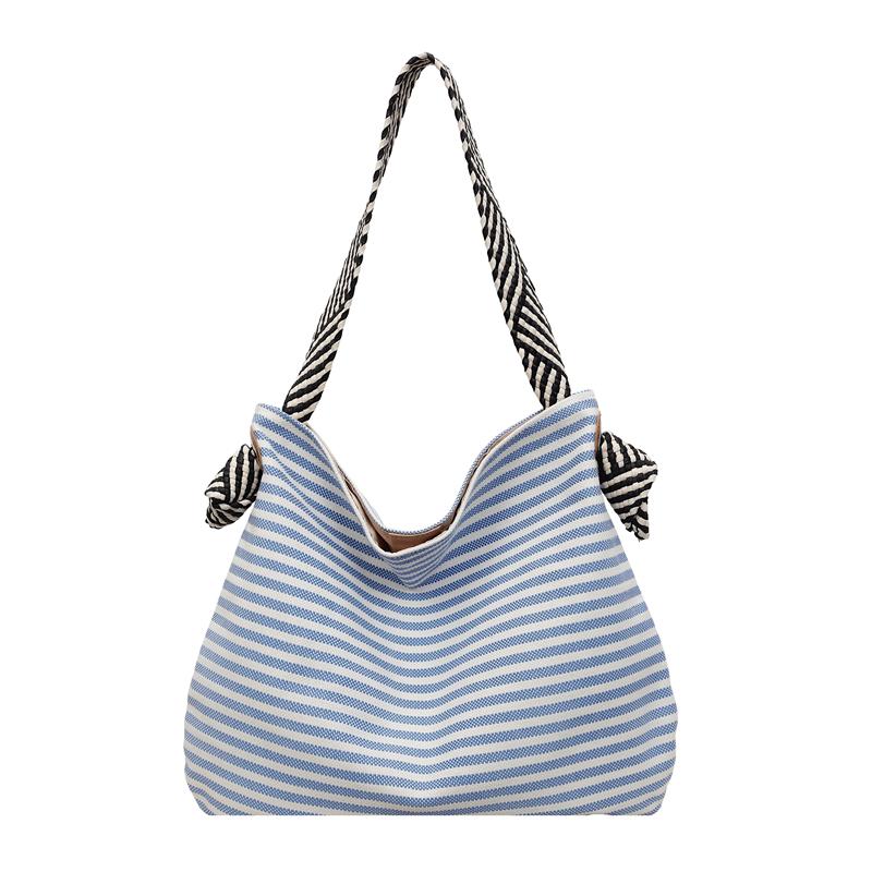 Sac Tote rayé grande capacité Sac à bandoulière pour femme Sac sous le bras