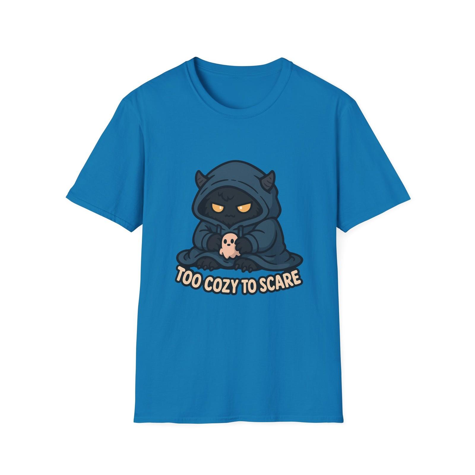 Unisex Softstyle T-Shirt Mens Womens Tees Top Fuzzy Monster Hoodie Funny Ghost Plushie Halloween Cozy S