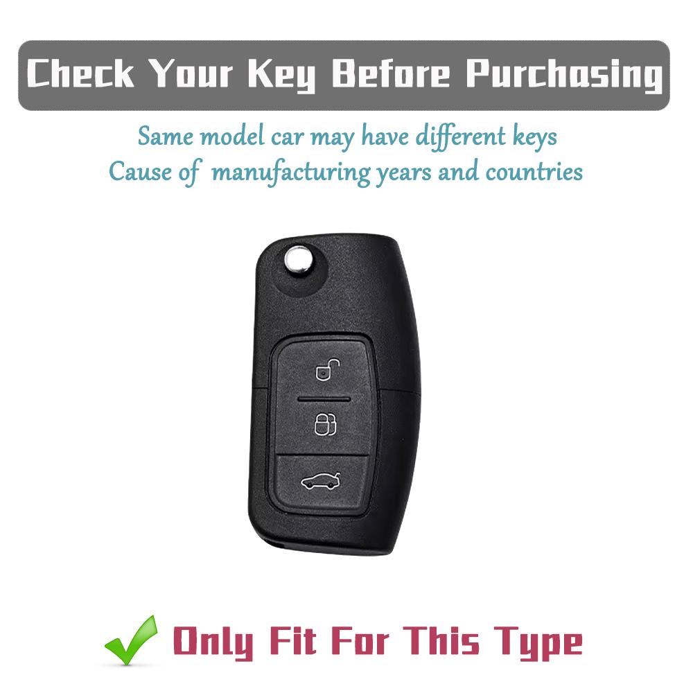 TPU Car Key Case For Ford Focus 2/Falcon/Escape/Galaxy/Kuga/B-Max/C-Max/Ecosport/Fiesta Shell Fob Cover Holder With Key Chain