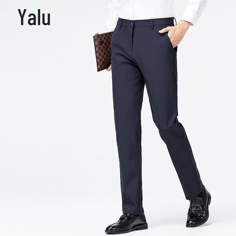 Yalu Men's Anti-Wrinkle Straight-Leg Business Casual Pants
