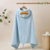 Hooded Coral Fleece Baby Bath Towel Cape - Quick-Dry, Absorbent Swimwear for Children