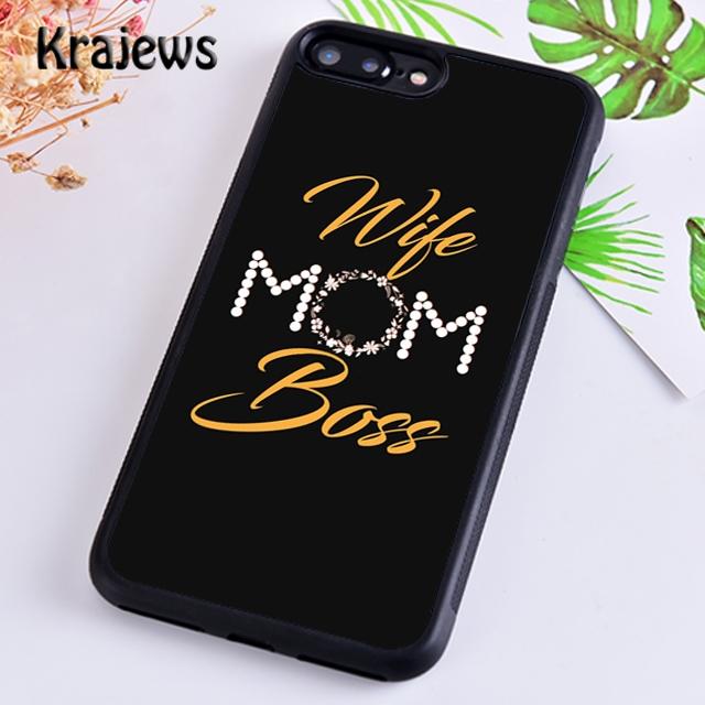 

Krajews Super Wife Boss Mom Phone Case Cover For iPhone 17 Air 16 15 14 plus 11 12 13 pro max coque Fundas iPhone 13