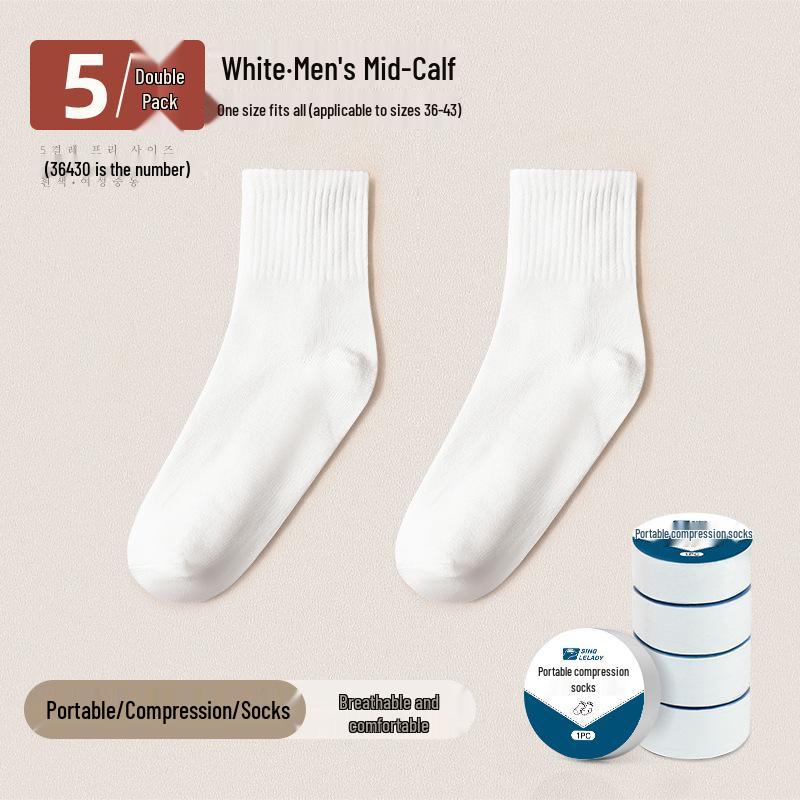 Unisex Disposable Travel Compression Socks - Sweat-Absorbing, Thin, and Portable, Ideal for Outdoor Activities and Business Trips.