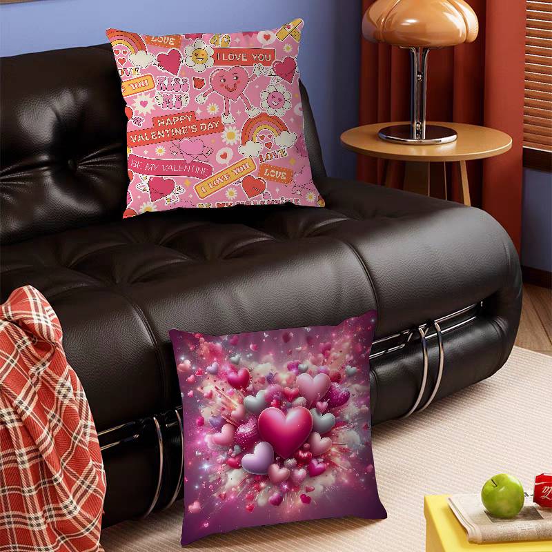 Valentines Day Pillowcase Toon Gift Cushion Cover Bedroom Home Sofa Chair Seat Decor Pillow Case
