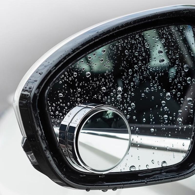 Car Small Round Mirrors Blind Spot Rear View Mirror Auxiliary Reversing Parking Convex Mirror 360 Degree Adjustable