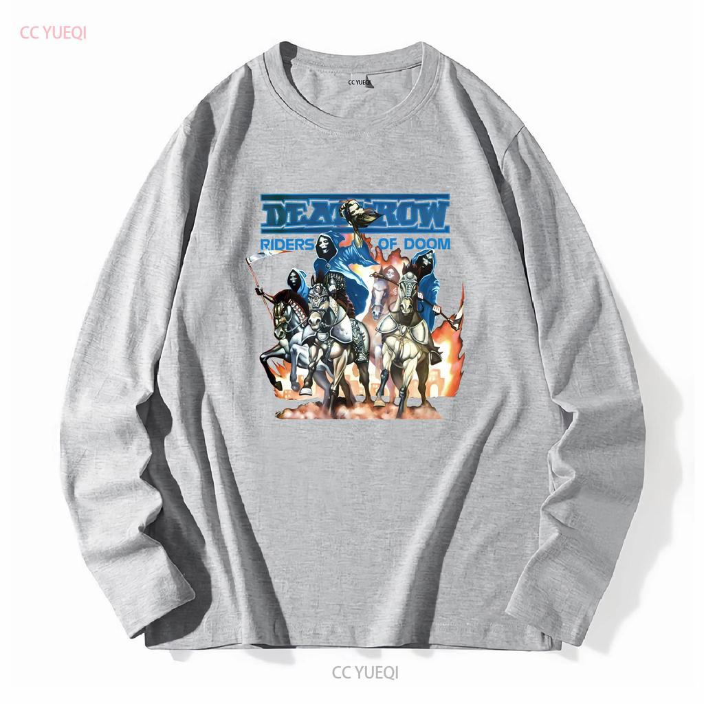 Vtg Deathrow Band Heavy Cotton Black All Size T Shirt MM685 long sleeves vintage Washed designer clothes fashion graphic