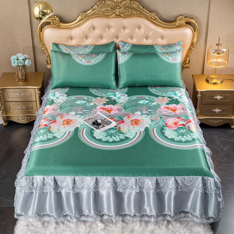 Bedroom Flat Sheets Bed Printed Fashion Modern Queen King Size Washed Cotton Comfortable Bedding Mattress Cover Bedspread