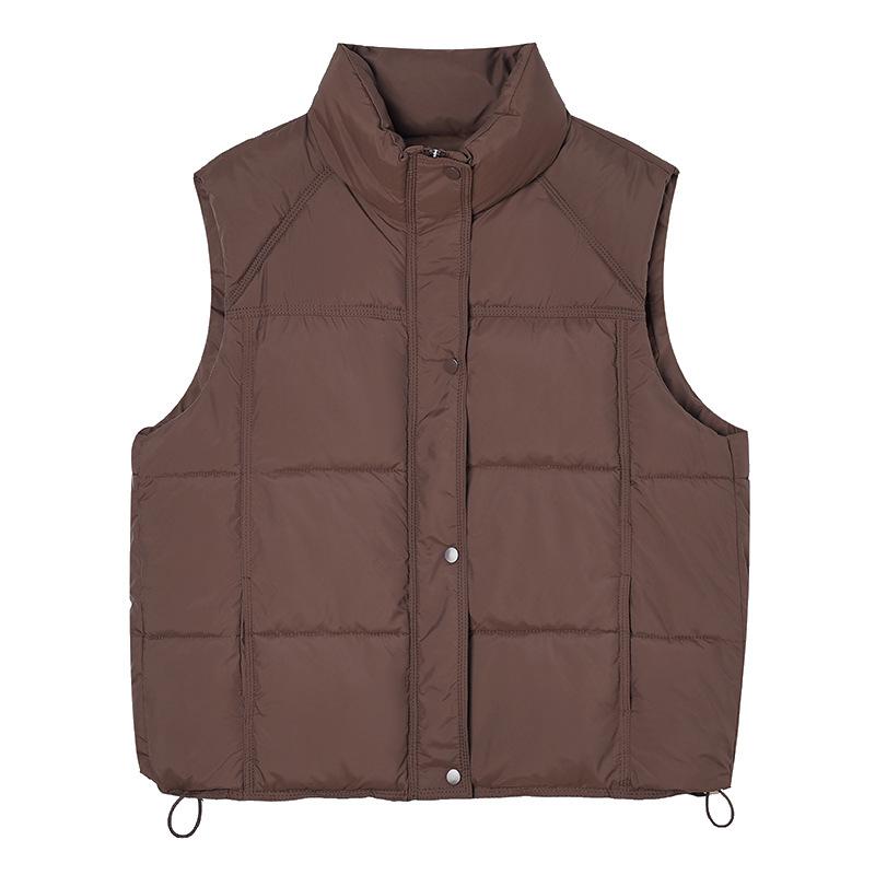 Cotton Vest Stand Collar Women's Vest Autumn and Winter New Loose and Versatile Vest Vest Women's Jacket