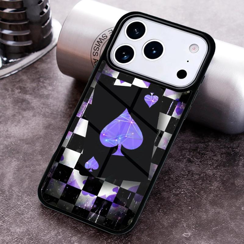 Ace of spades Poker Card Phone Case For iPhone 17 16 15 14 13 12 11 Pro Max Plus 17Air Soft Silicone Cover