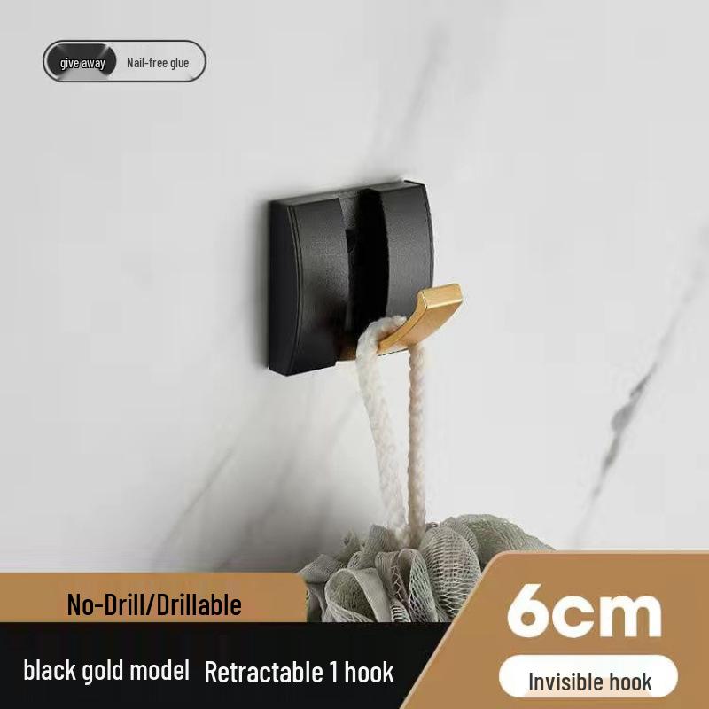 Foldable No-Drill Wall-Mounted Invisible Coat Hook for Dressing Room or Door