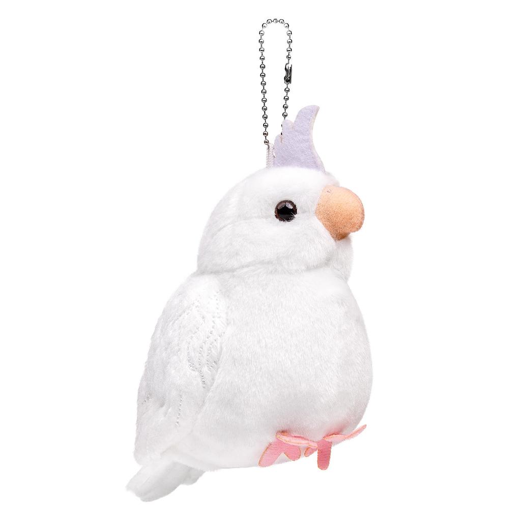 Lilizzhoumax Cockatiel Plush Toy, Realistic Bird, Very Soft, Girl's Toy, Kids Christmas Gift, Home Decor (White, 14cm Tall)