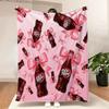 Dr Pepper Print Throw Blanket UltraSoft Cozy for Sofa or Bed Machine Washable Perfect Gift for Him Her