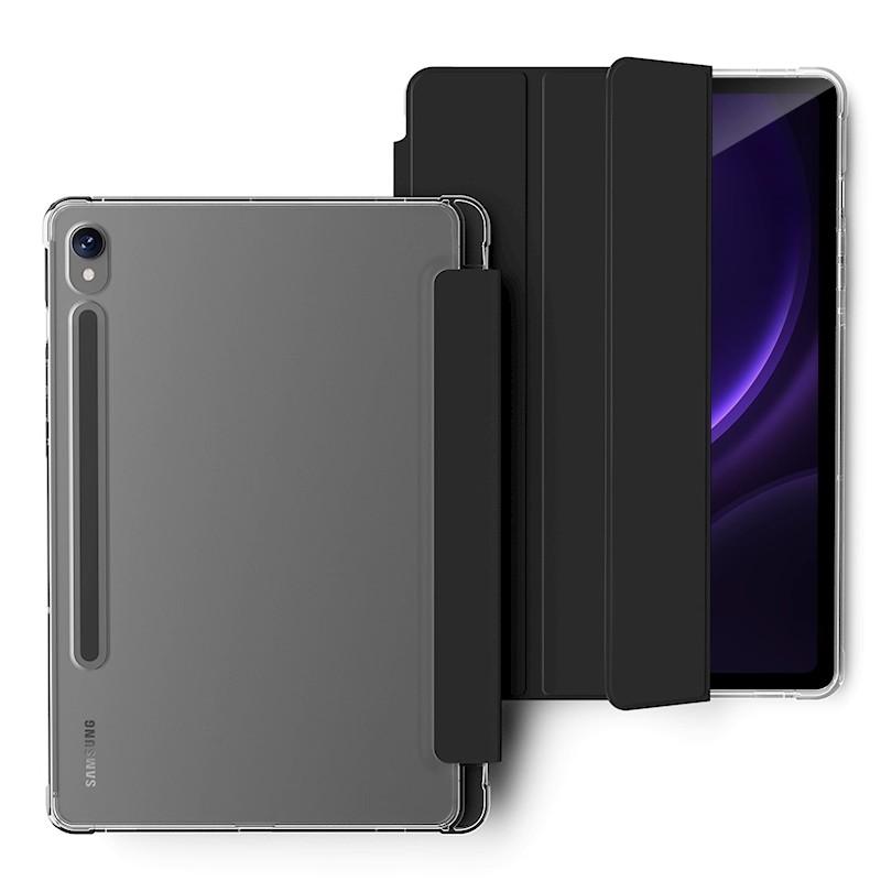 Genomskinligt Kristalldatorfodral Med Pennfack För Samsung Galaxy Tab A11+ S9 S10 FE Lite 11'' A9 Plus A8 S7/S8 S11 Ultra PU-läder Flip Magnetiskt Stöd