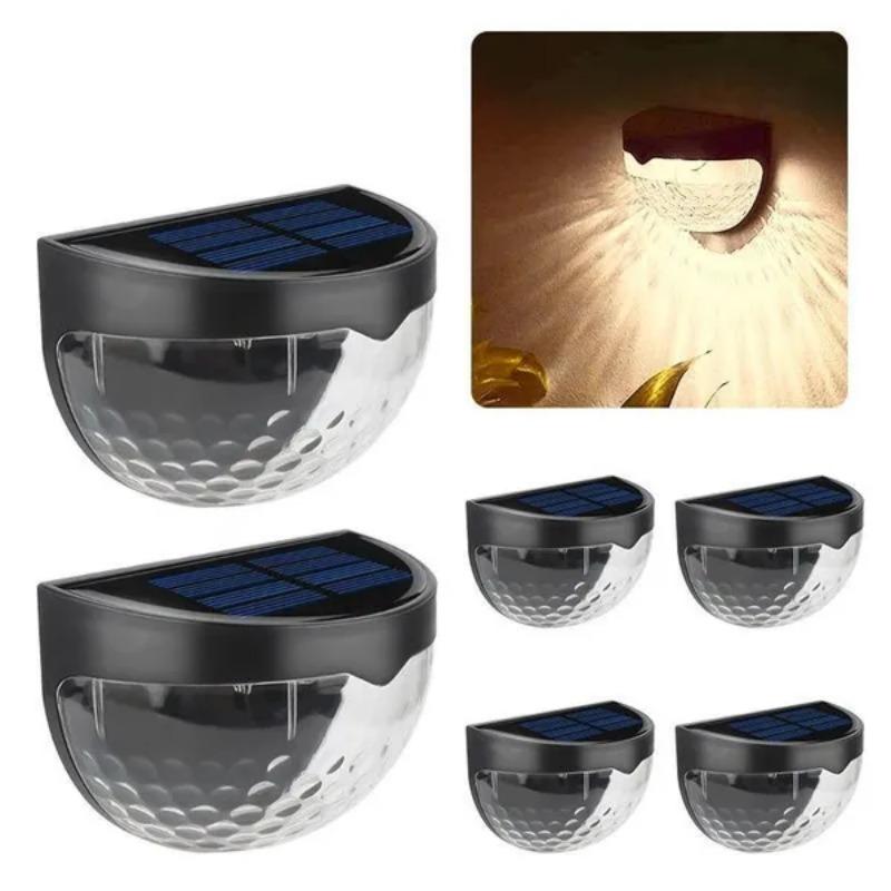 1 Pc Solar Powered LED Wall Lamp Lights Stairway Garden Landscape Warm/White/Multicolored Light Waterproof Decorative Lamp