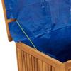 Garden Storage Box with Wheels 60 X 50 X 58 Cm Solid Acacia Wood
