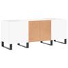 Record Cabinet White 121 x 38 x 48 cm Engineered Wood