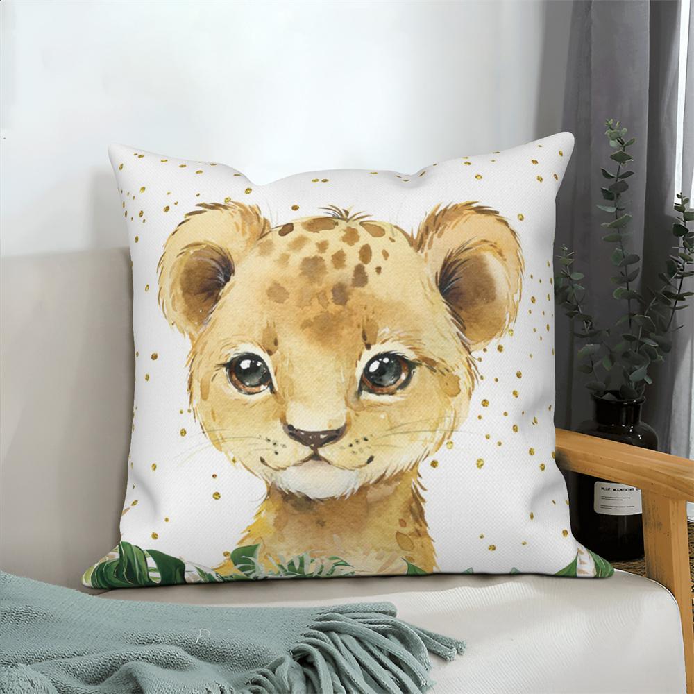 Cute Animal Sofa Decoration Cushion Cover Polyester Hold Pillowcase Living Room  Chair Car Home   30x50