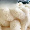 Winter Thickened Warm Ribbed Rabbit Fleece Blanket Coral Fleece Office Nap Throw Sofa Cover Cozy Essential