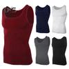 Men Fitness Vest U-Neck Sleeveless Body-Shaping Abdomen Tightening Corset Solid Color Back Support Weightlifting Compression Tops