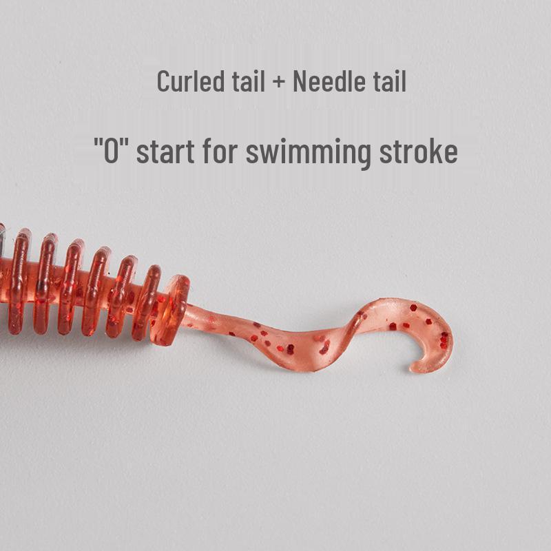 Yanbangbang Floating Soft Shrimp Lure for Black Pit Bass & Mandarin Fish, Artificial Worm Bait, Free Ned Rig.