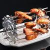 Rotary BBQ Grill Cage Skewers Needle Cage Vegetable Meat Skewer BBQ Tools