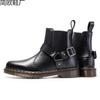 Martin Boots Chelsea Boots Women's Couple Large Size Locomotive Boots Women's Leather Short Boots One Pedal