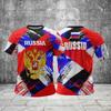 Russia Flag Map Pattern T Shirt For  Printed T-Shirts Summer Casual Round Neck Tees Loose Short Sleeve Top