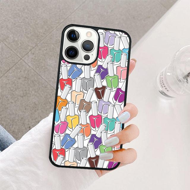 Nail Polish Mobile Phone Cases Cover For iPhone 17 Air 16 15 14 12 13 11 Pro MAX apple Plus Coque