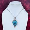 Tree Of Life Tibetan Turquoise Pendant Copper Wire Wrapped Gemstone Jewelry