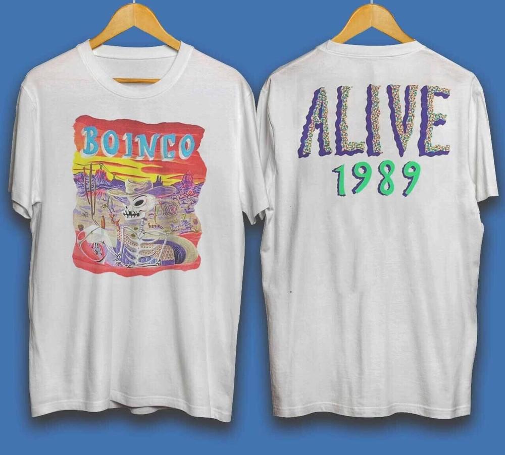 

2 sides 1989 Oingo Boingo Shirt Alive Classic White Unisex S-5XL E1278 Unisex T-Shirt Graphic Tee XXXXL