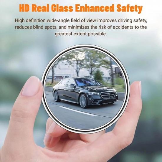 2Pcs Blind Spot Mirrors Round HD Glass Side for Car Convex 360° Rear View Mirror