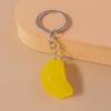 Cute 3D Orange Keychain Simulation Fruit Food Key Ring Pendants for Women Girls Handbag Decor DIY Jewelry Gifts