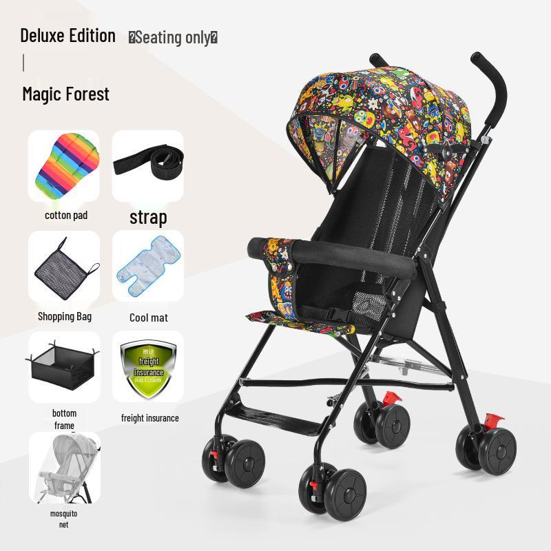 Lightweight Folding Baby and Toddler Umbrella Stroller with Recline Feature