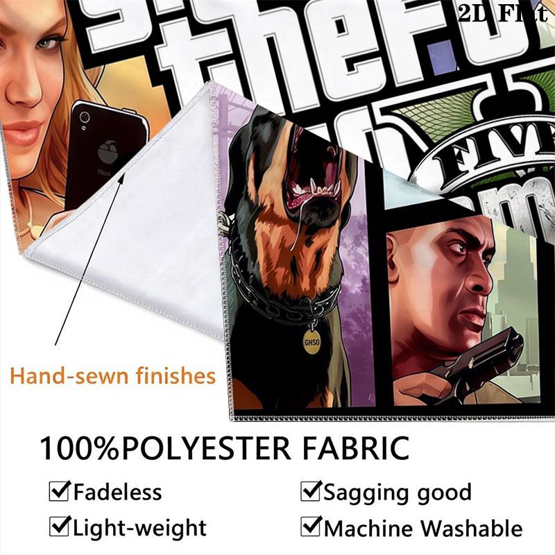 Custom Gta6 Wall Hanging Printed Fabric Blanket Decorative Tapestries for Bedroom Living Room Home Decor