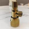 Gold Angle Valve Brass Wall Mount Angle Valve for Toilet Universal Stop Chrome Water Triangle Valve for Faucet and Toilet
