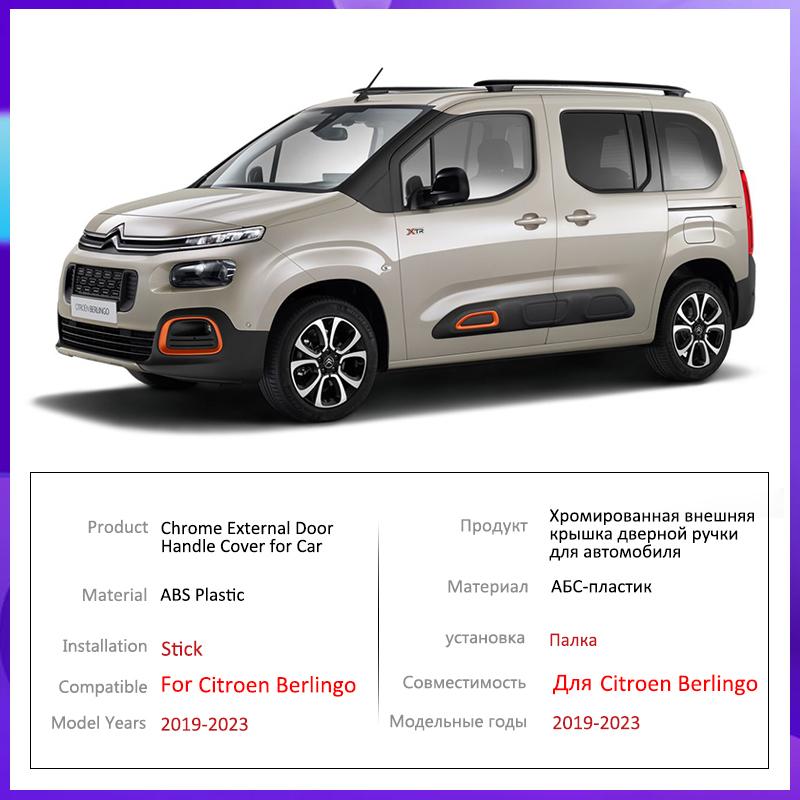 for Citroen Berlingo K9 Peugeot Partner Rifter Opel Vauxhall Combo Chrome Door Handle Cover Car Accessories